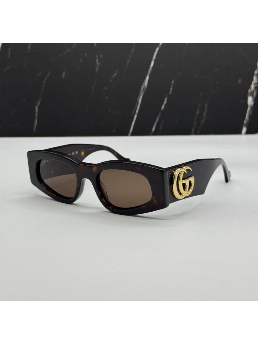 New Gucci Havana Brown Oversized Women Sunglasses GG1754S 002